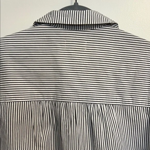 Anthropologie Maeve Embroidered Striped Boxy Buttondown Shirt Top XS 2 - Picture 11 of 15
